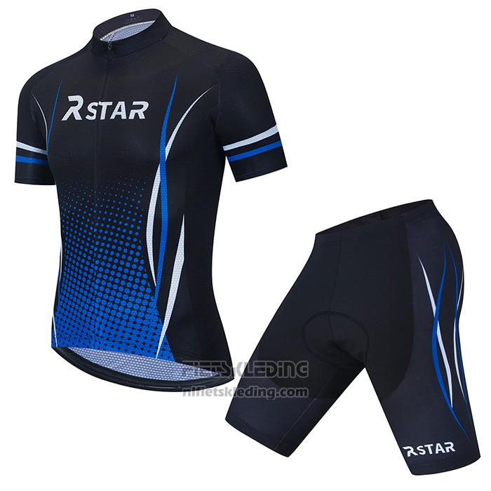 2021 Fietskleding R Star Zwart Blauw Korte Mouwen en Koersbroek